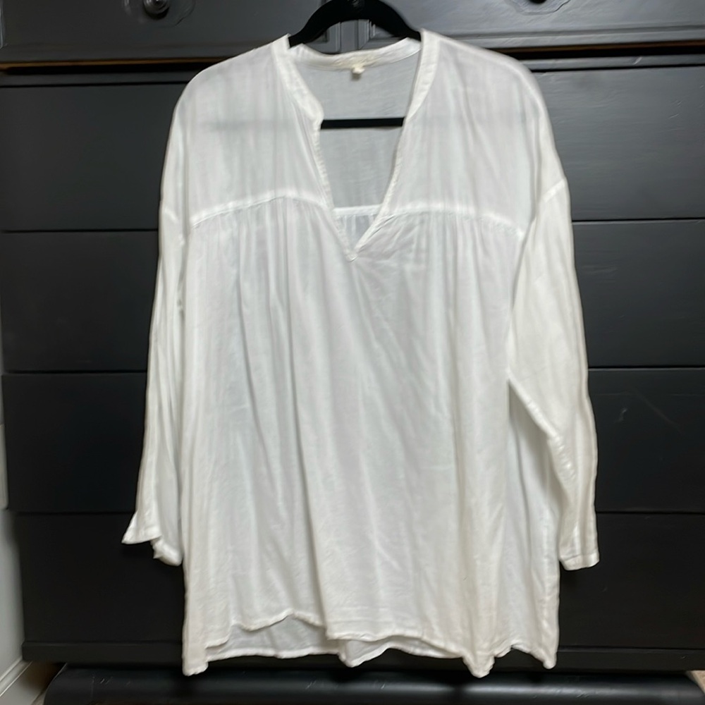 Eileen Fisher: Organic Cotton Pop-over Top